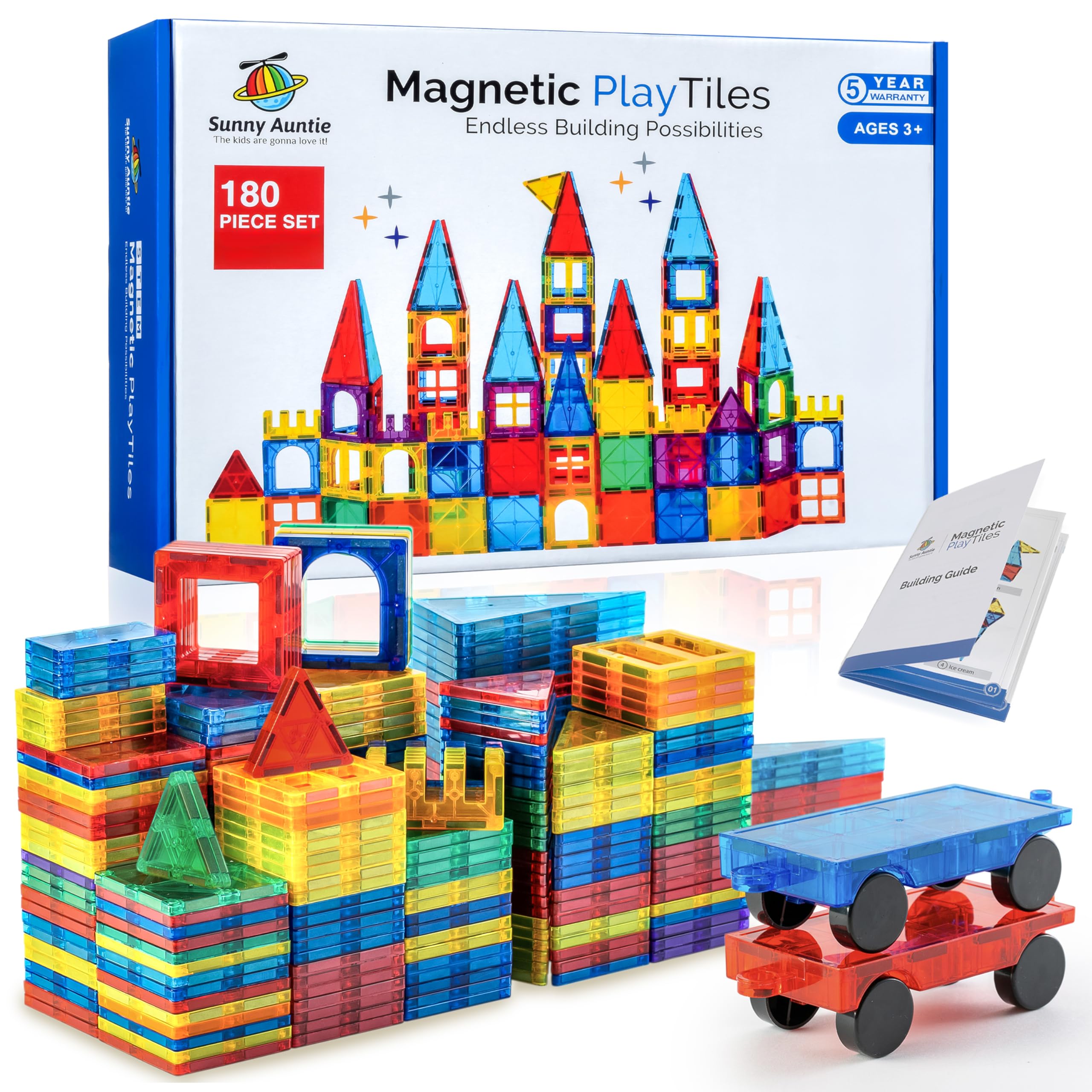 Amazon.com: Magnetic Tiles 180 PCS (XL SET), Magnetic Tiles for