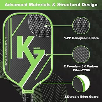 Amazon | T700 3K ピックルボールパドル カーボンファイバー-米国標準