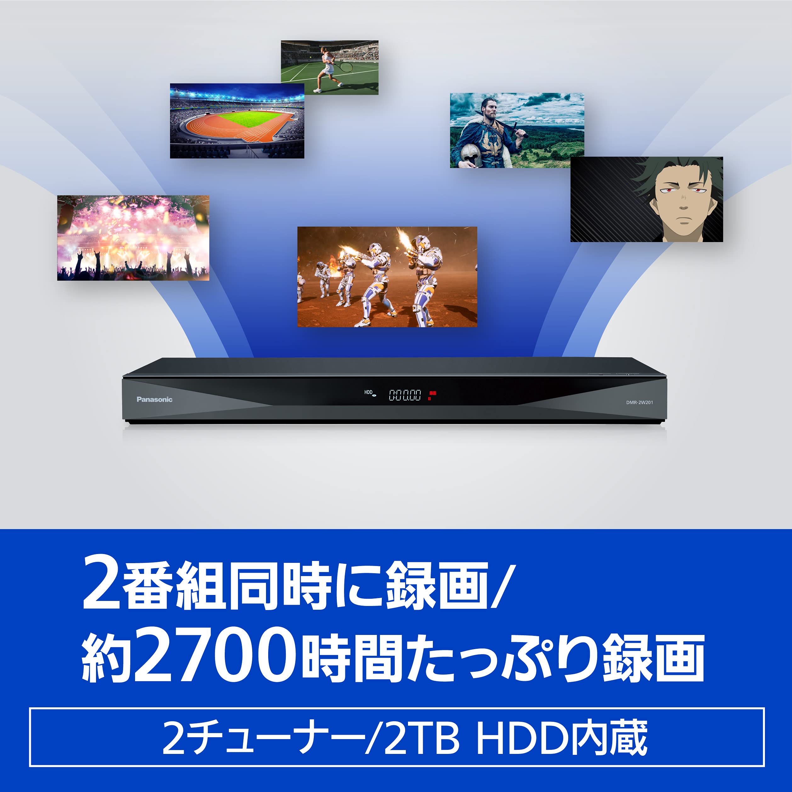 Amazon.co.jp: Panasonic DMR-2W201 2TB 2 Tuner, Blu-ray Recorder