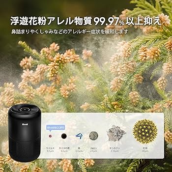 Amazon.co.jp: Levoit (レボイト) 空気清浄機 20畳 小型 静音 お休み