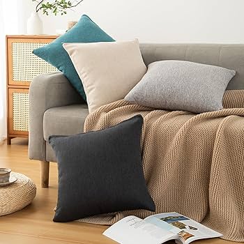 Amazon.co.jp: Haguko クッションカバー 65 x 65cm 2枚セット グレー