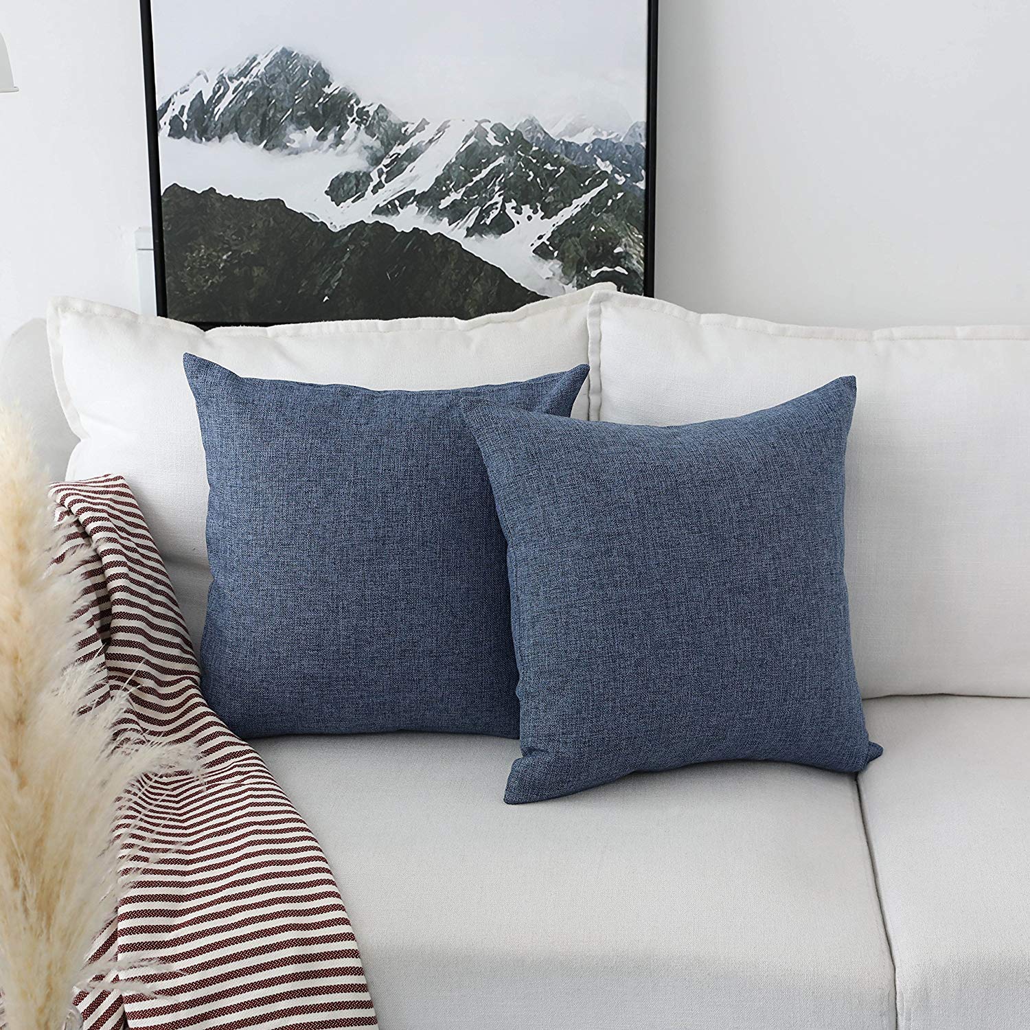 Amazon.co.jp: Khooti ポリジュートクッションカバー、45x45 cm