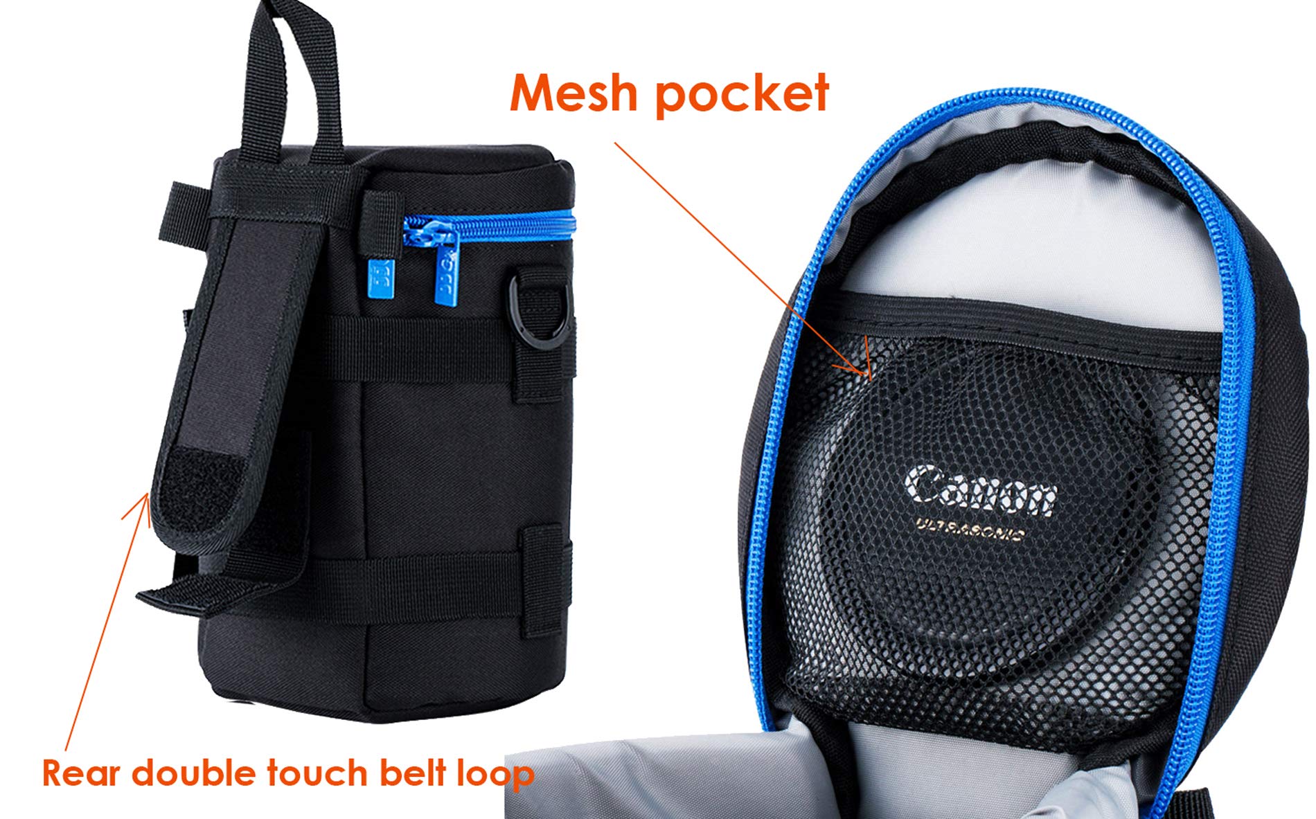 Amazon.com : JJC Water Resistant Deluxe Lens Pouch Case Bag for