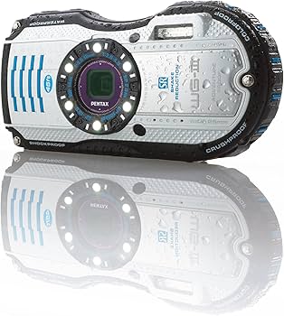 Amazon | PENTAX 防水デジタルカメラ PENTAX WG-3 ホワイトブルー 1cm