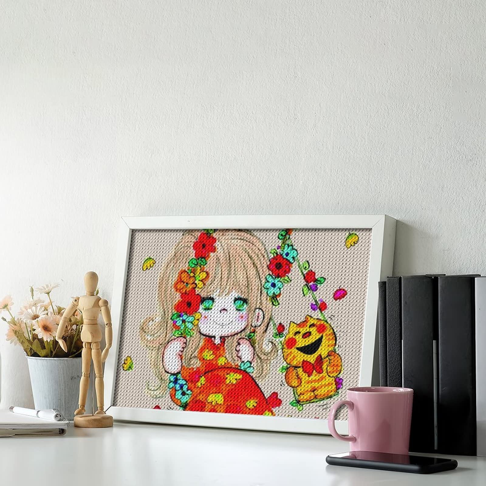 Amazon | 水森亜土 絵 (35) アニメ 5D ダイヤモンドアート ビーズ絵画