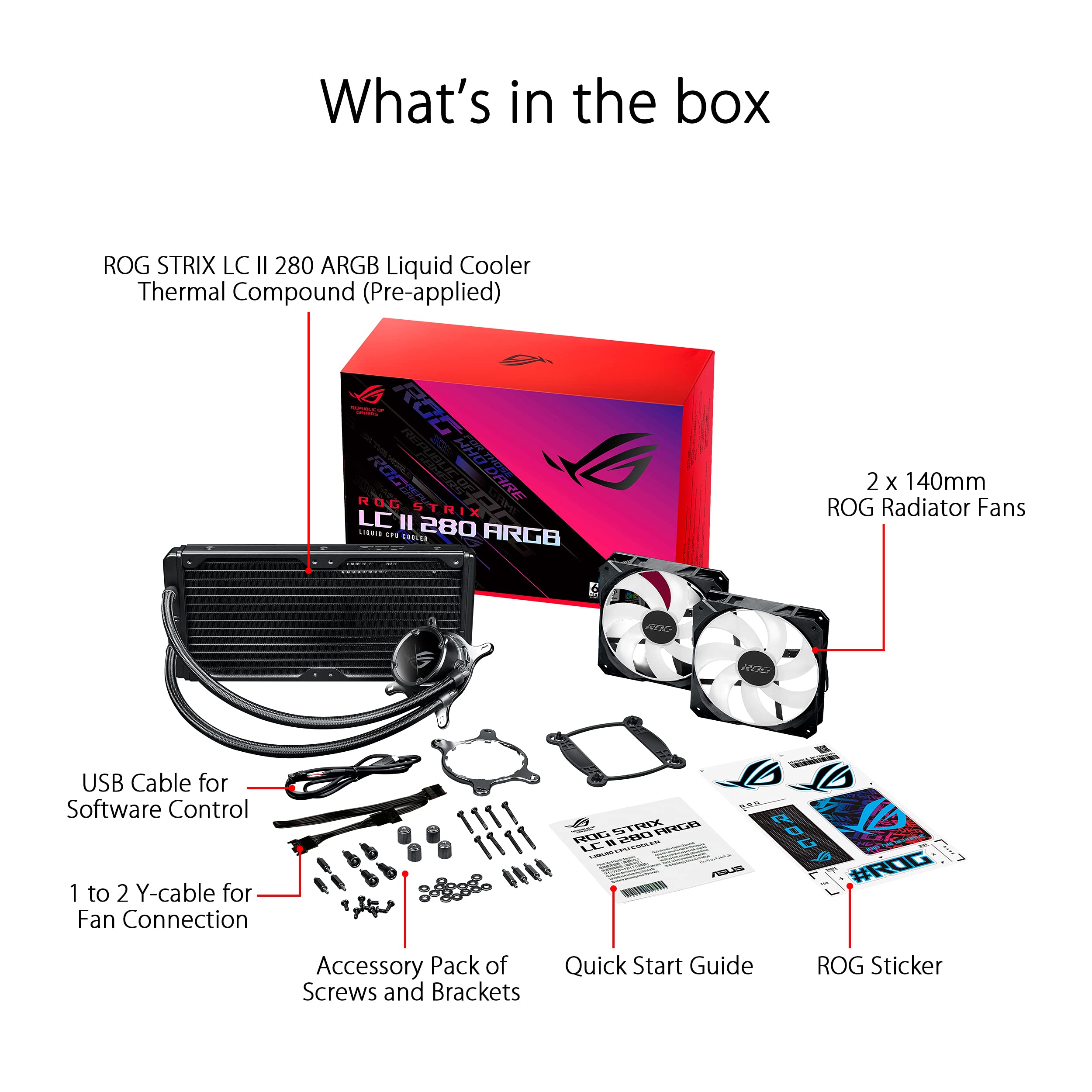 Amazon.co.jp: ASUS ROG Strix LC II 280 ARGB オールインワン液体CPU