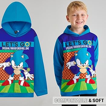 Amazon.com: Sonic The Hedgehog Hoodie for Boys Teens Shadow