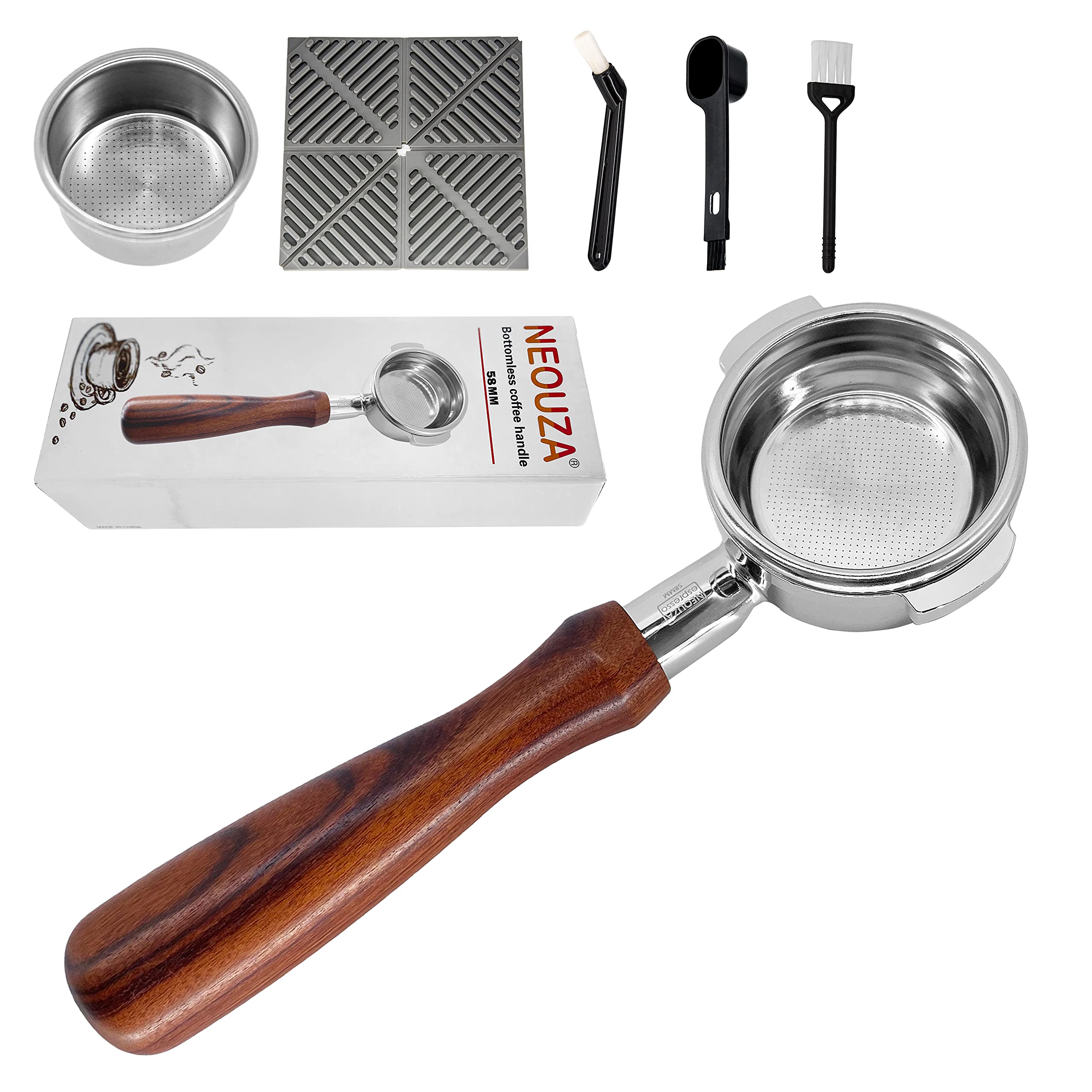 Amazon | NEOUZA 58mm エスプレッソコーヒーマシン用ボトムレスポルタ