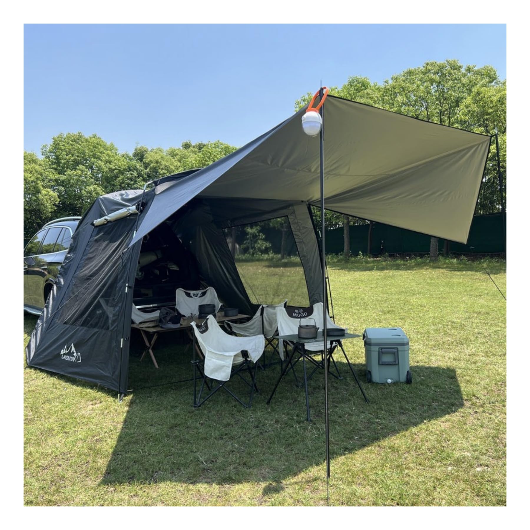 Amazon.co.jp: TVT カーサイドタープ ワンタッチ 車 タープ テンション