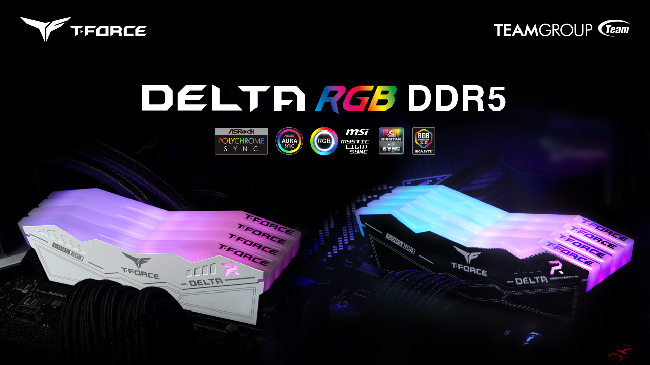 TEAMGROUP T-Force Delta RGB DDR5 32GB Kit (2x16GB) 6400MHz (PC5