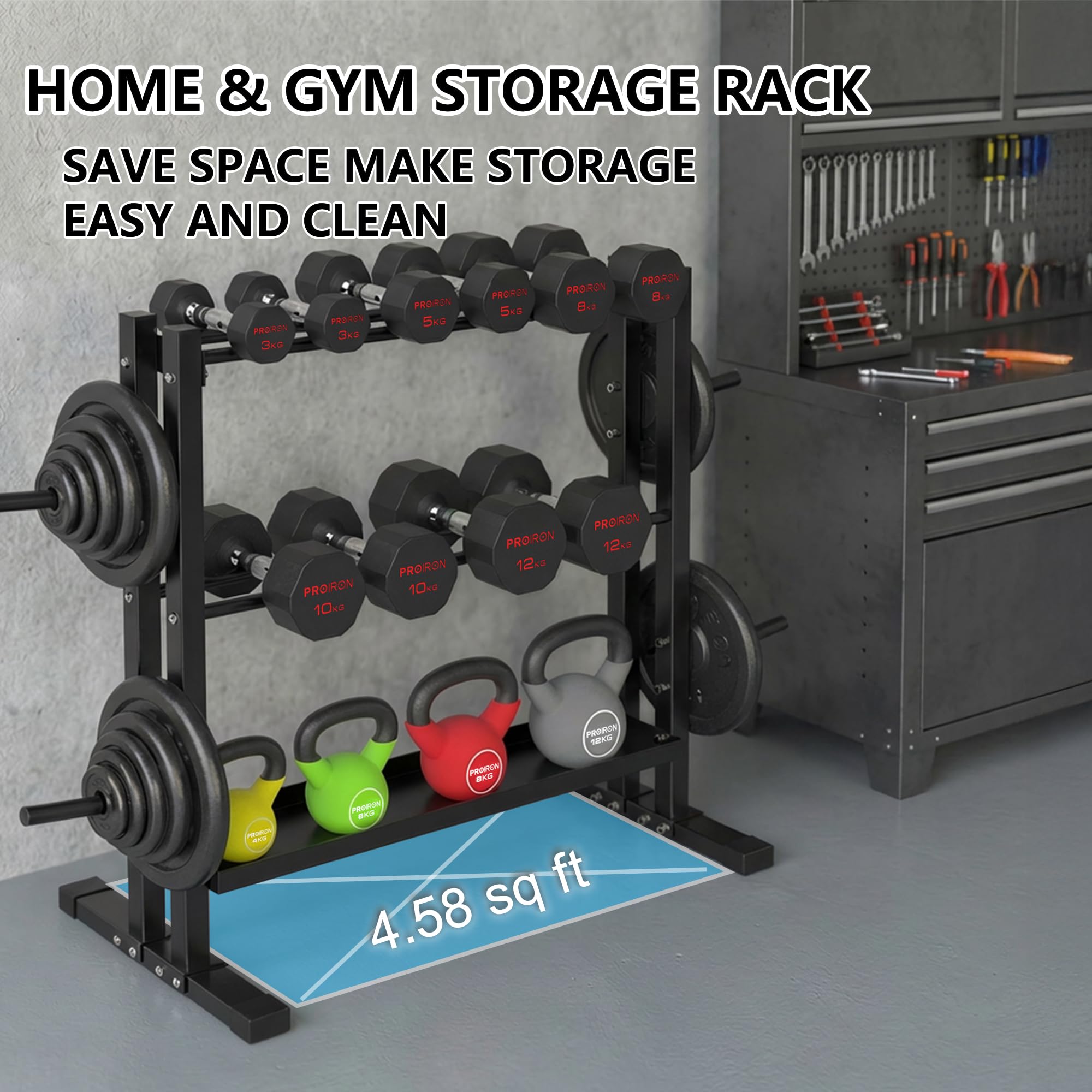 Amazon | PROIRON ケトルベルダンベルラック | PROIRON | ダンベル・アレー