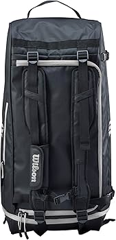 Amazon | Wilson ダッフルバッグ ブラック/シルバー | テニスラケット