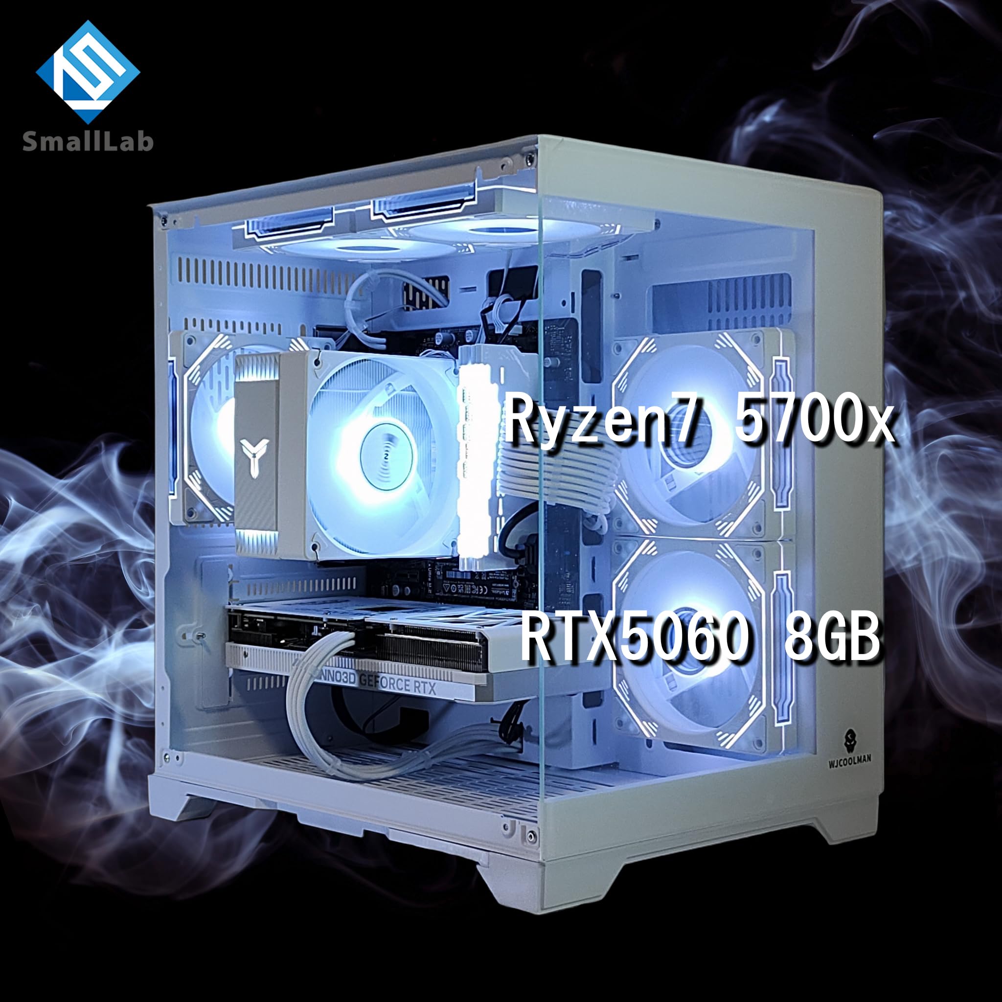 Amazon.co.jp: スモールラボ AMD Ryzen7 5700x ／ RTX5060 8GB ガラス2
