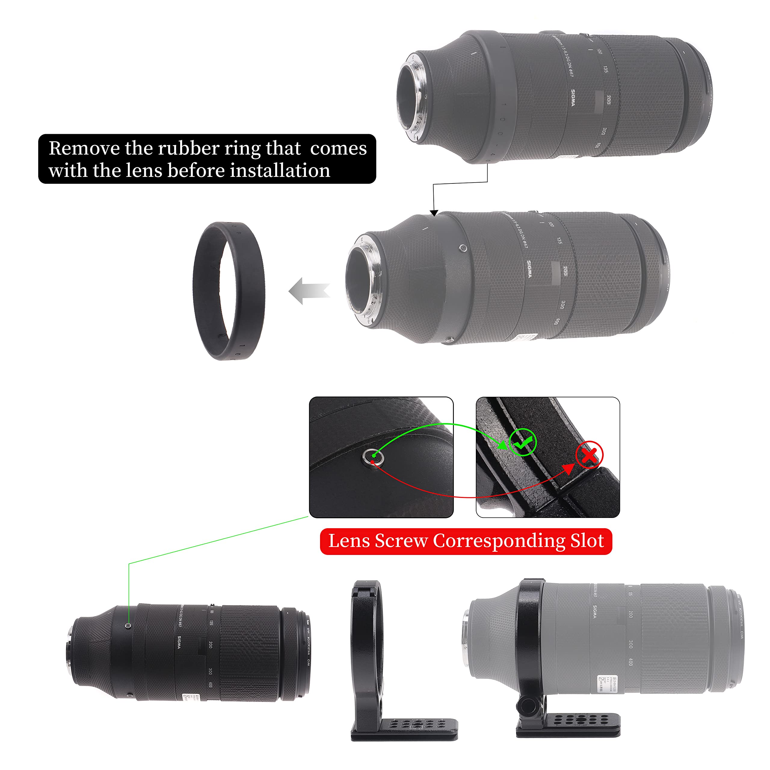 Amazon.com : Hersmay Tripod Collar Mount Ring for Sigma 100-400 F5