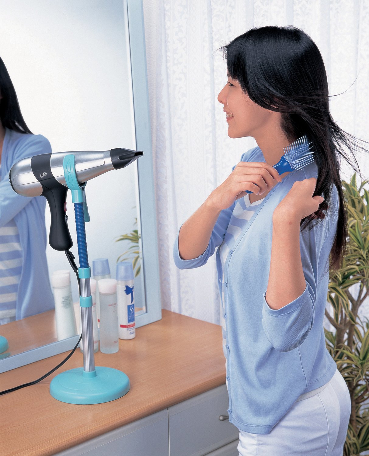 Amazon.co.jp : わがんせ ヘアードライヤースタンド ブルー : ビューティー