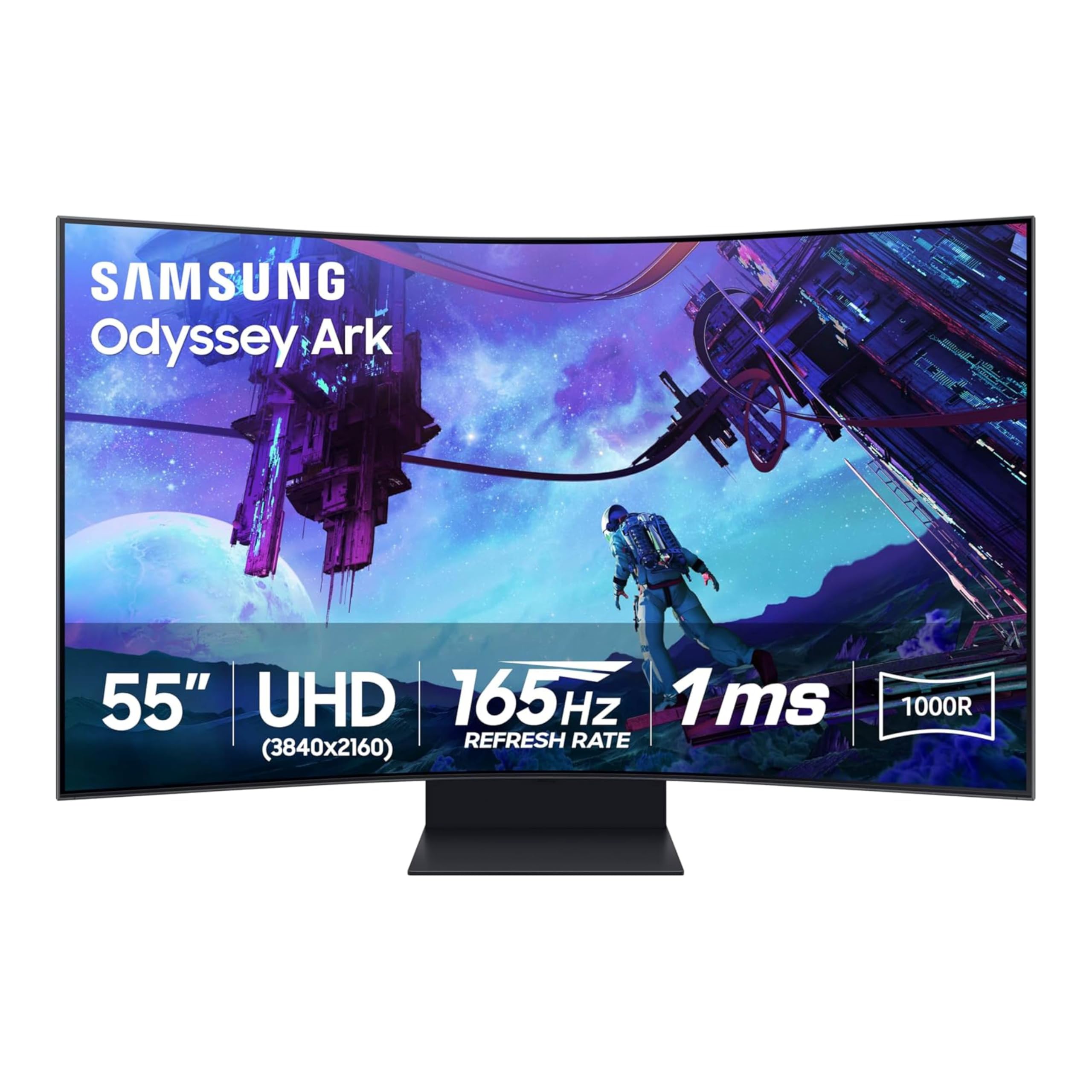 SAMSUNG Odyssey Ark 55-Inch Curved Gaming Screen, 4K UHD 165Hz 1ms