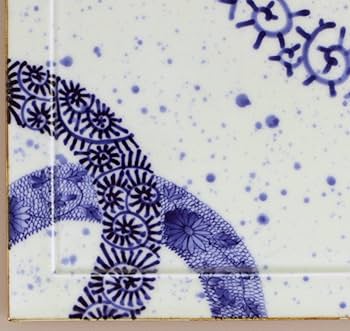 Amazon.co.jp: 有田焼 福泉窯 スクエア・ディナープレート 唐草変り