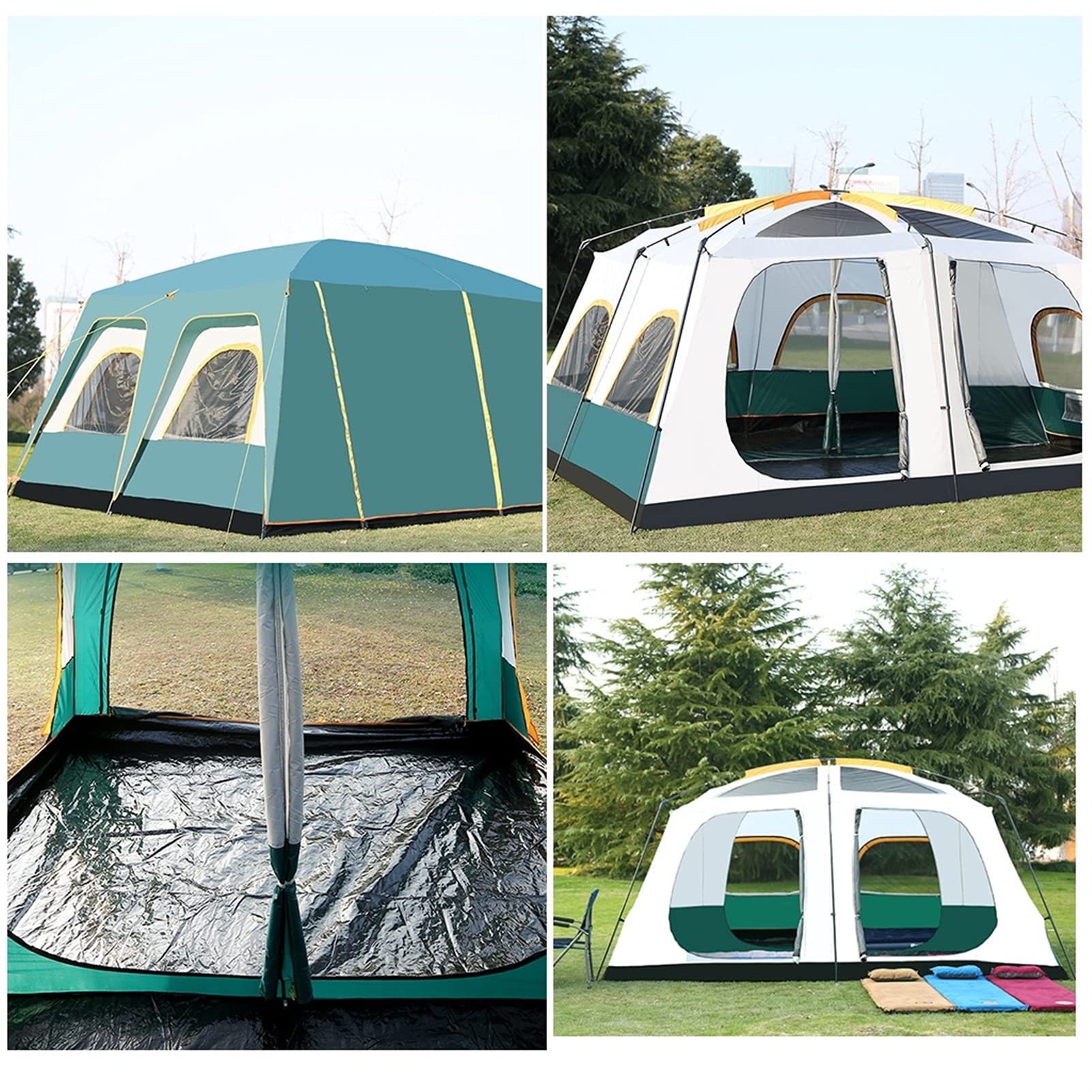 Amazon.co.jp: 大型テント キャンプテント 8-12人用、防水防風