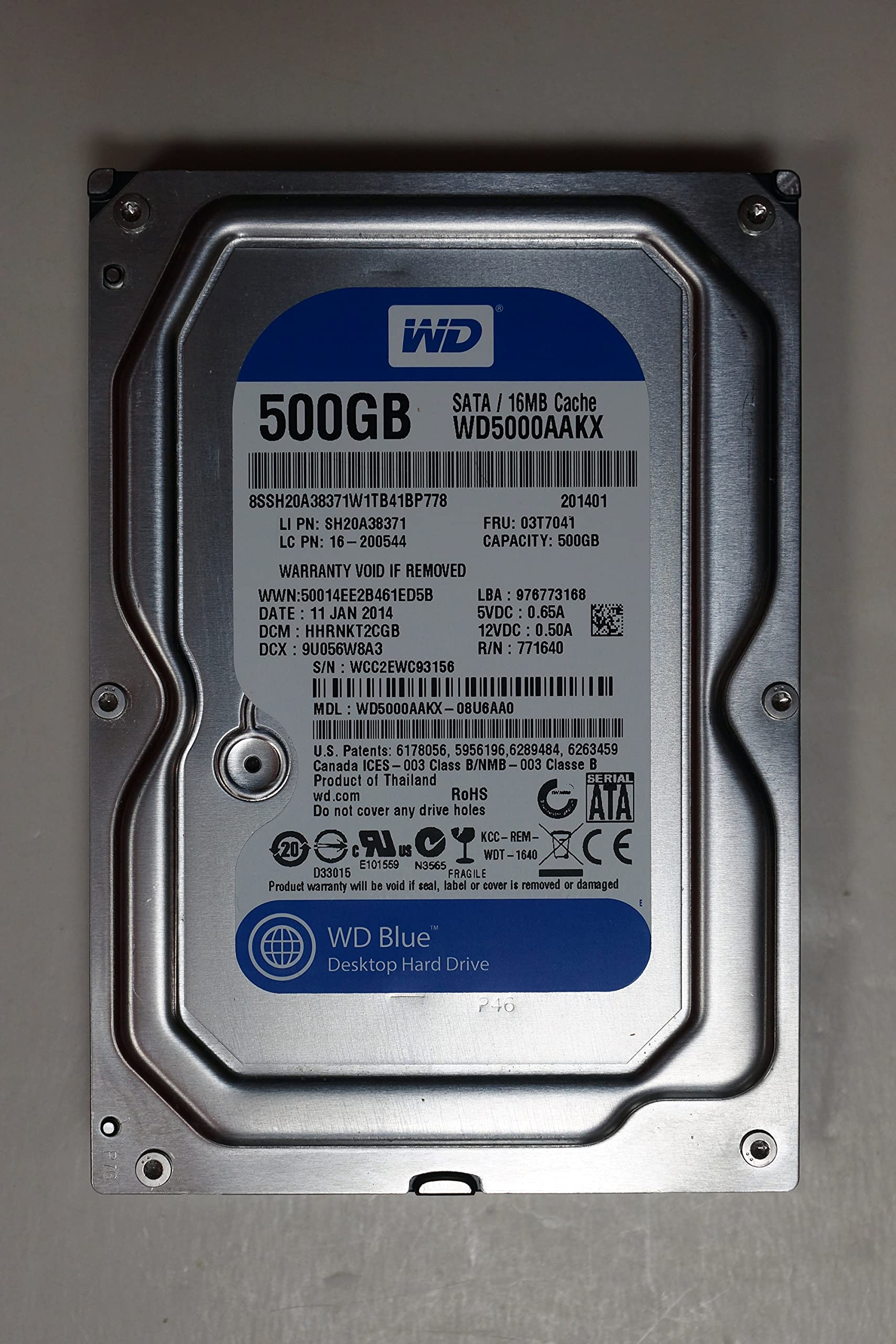 Amazon.com: Western Digital HDD WD5000AAKX 500GB SATA 6Gb/s