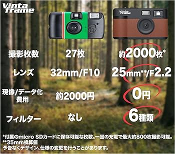 Amazon | Vinta Frame X10 フィルムカメラスタイル スクリーンレス