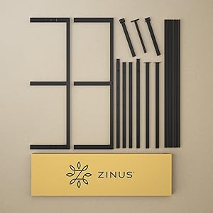 Amazon｜ZINUS Yelena ベッドフレーム メタル ブラック ダブル ベッド