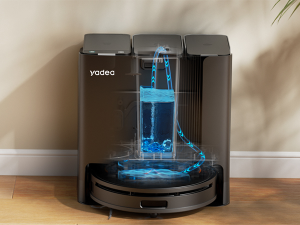 Amazon | 【自動ゴミ収集×加圧式回転モップ水拭き×自動洗浄×熱風乾燥