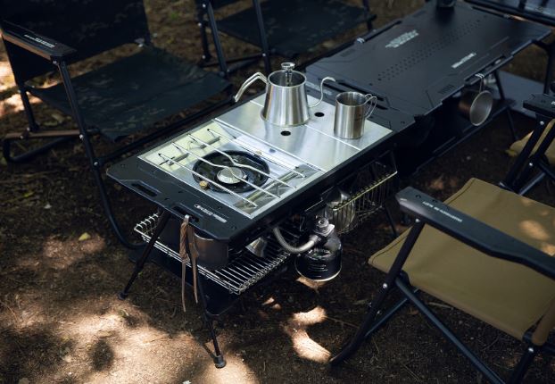 マイオン ミニ キャンプ サイド 補助 折り畳み ウッドバーナーテーブル