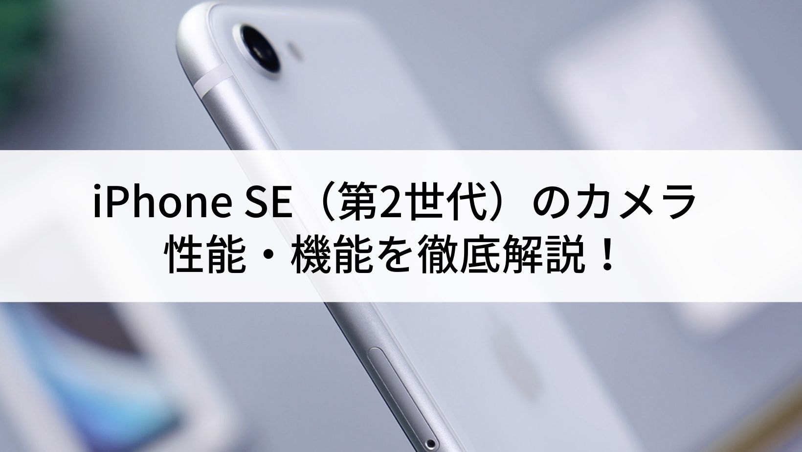 iPhone SE（第2世代）のカメラの性能・機能を徹底解説！ | にこスマ通信
