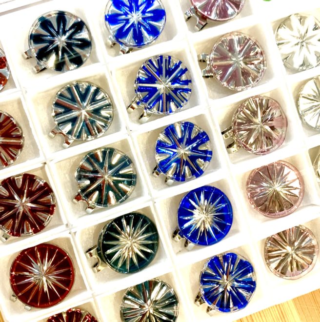 切子のゴルフマーカーができました♪ - 天満天神MAIDO屋＜まいど屋