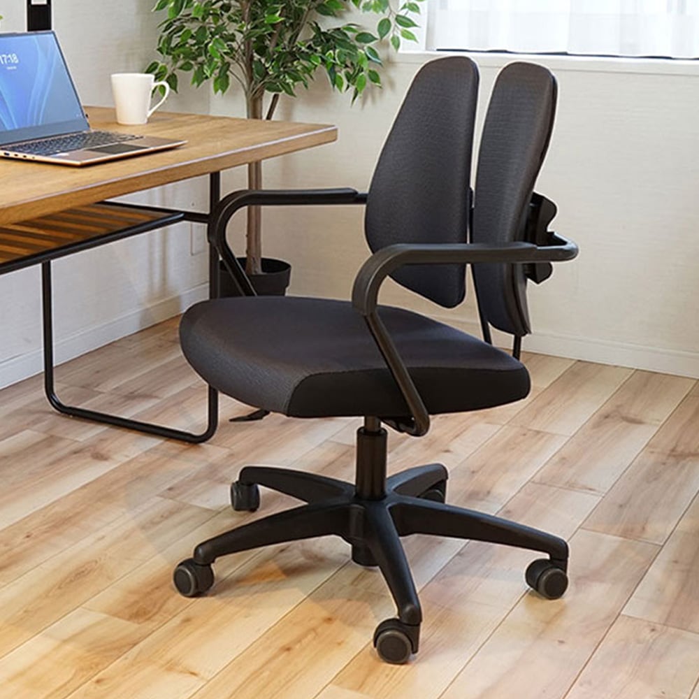 デュオレスト DR-260F ワークチェア ブラックフレーム オフィスチェア