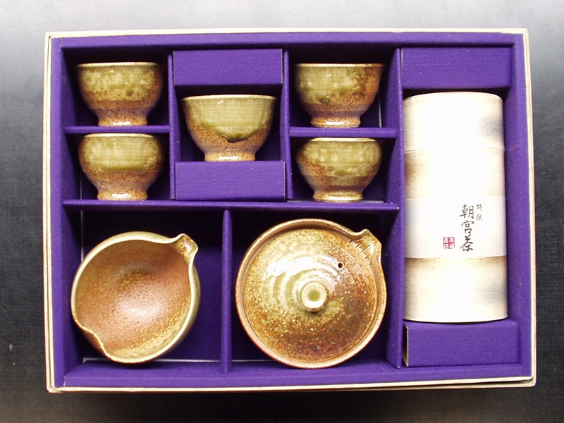 朝宮茶・信楽焼煎茶器セット（煎茶・信楽焼） | ギフトセット | あさみ