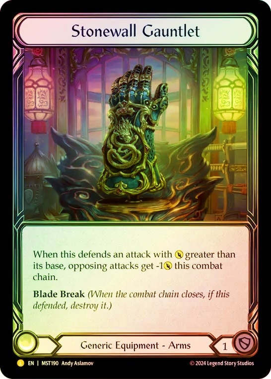 ENG】【Rainbow Foil】[Generic] 石壁の籠手/Stonewall Gauntlet [MST