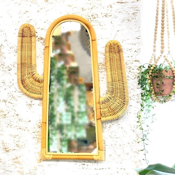 サボテンミラー／ウォールミラー・壁掛けミラー／サボテン／カクタス