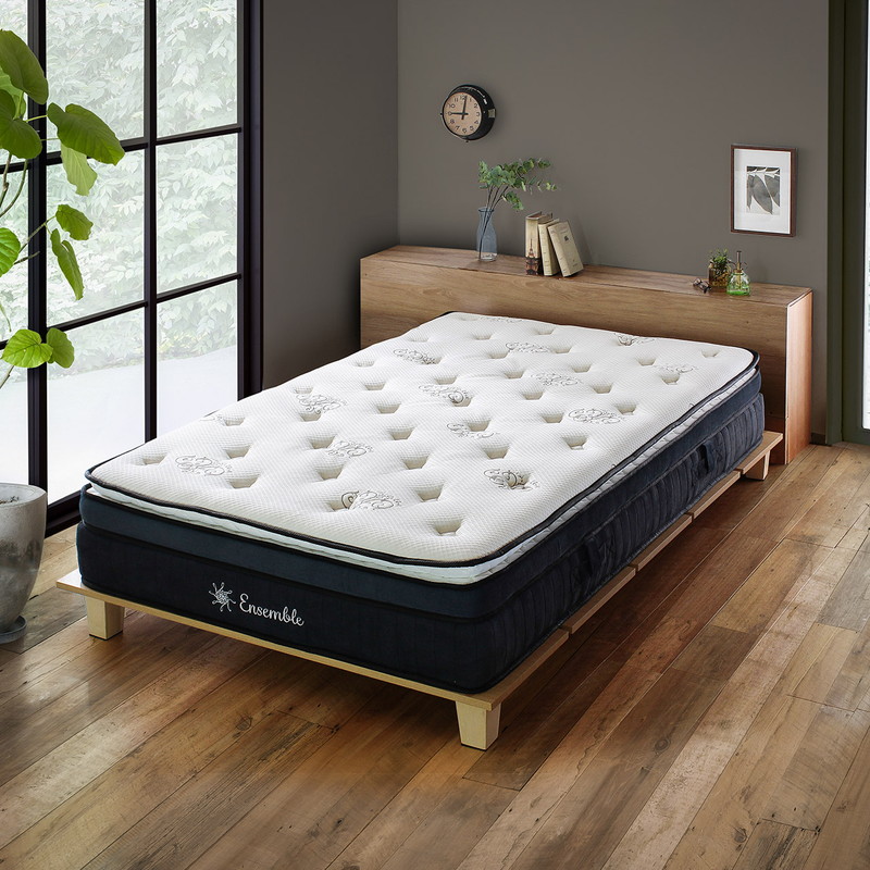 ダブル】【寝心地重視】低反発ウレタン ポケットコイルマットレス