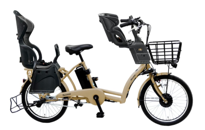3人乗りセット 前後シート付 子供乗せ 電動自転車 8.7Ah ぺーブメント