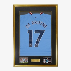 デ・ブライネ直筆サイン入りマンチェスターシティ19/20ホーム