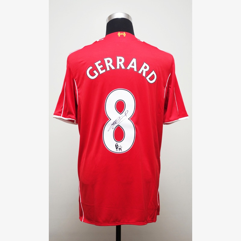ジェラード直筆サイン入りリバプール14/15ホームユニフォーム | THE DUGOUT