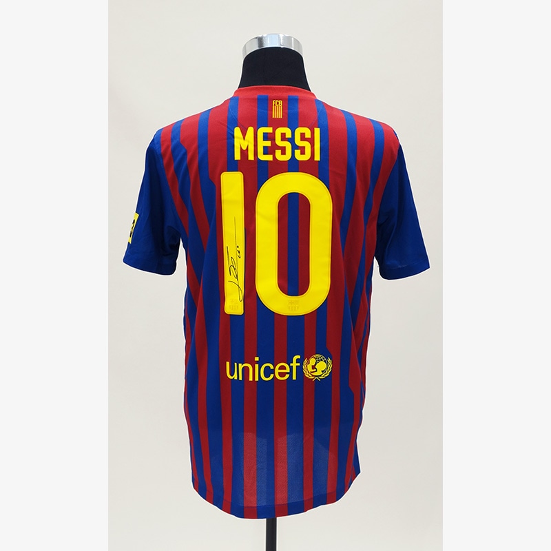 メッシ直筆サイン入りバルセロナ11/12ホームユニフォーム | THE DUGOUT
