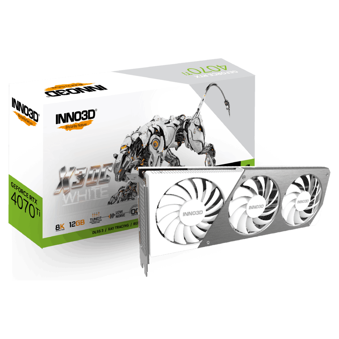 INNO3D GeForce RTX 4070 Ti X3 OC WHITE (IN40704R) | 白い