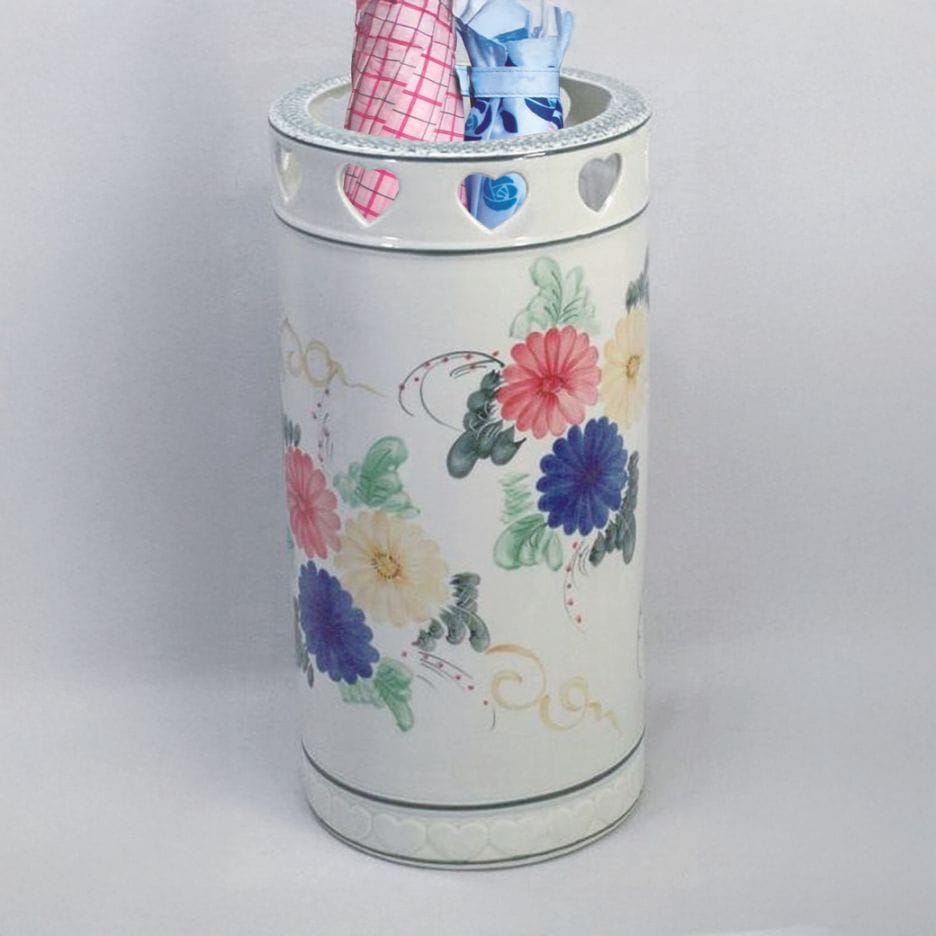 陶器傘立て 花柄｜ファミリー・ライフ公式通販