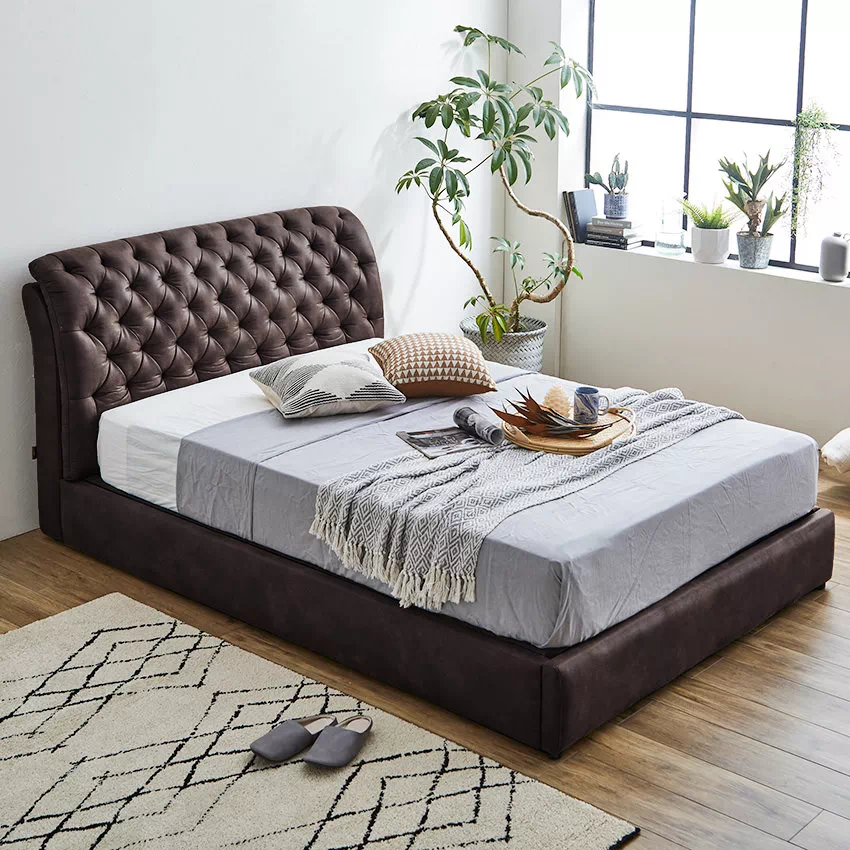 ベッド ダブルサイズ クイーンサイズ フレームのみ おすすめ レザー調