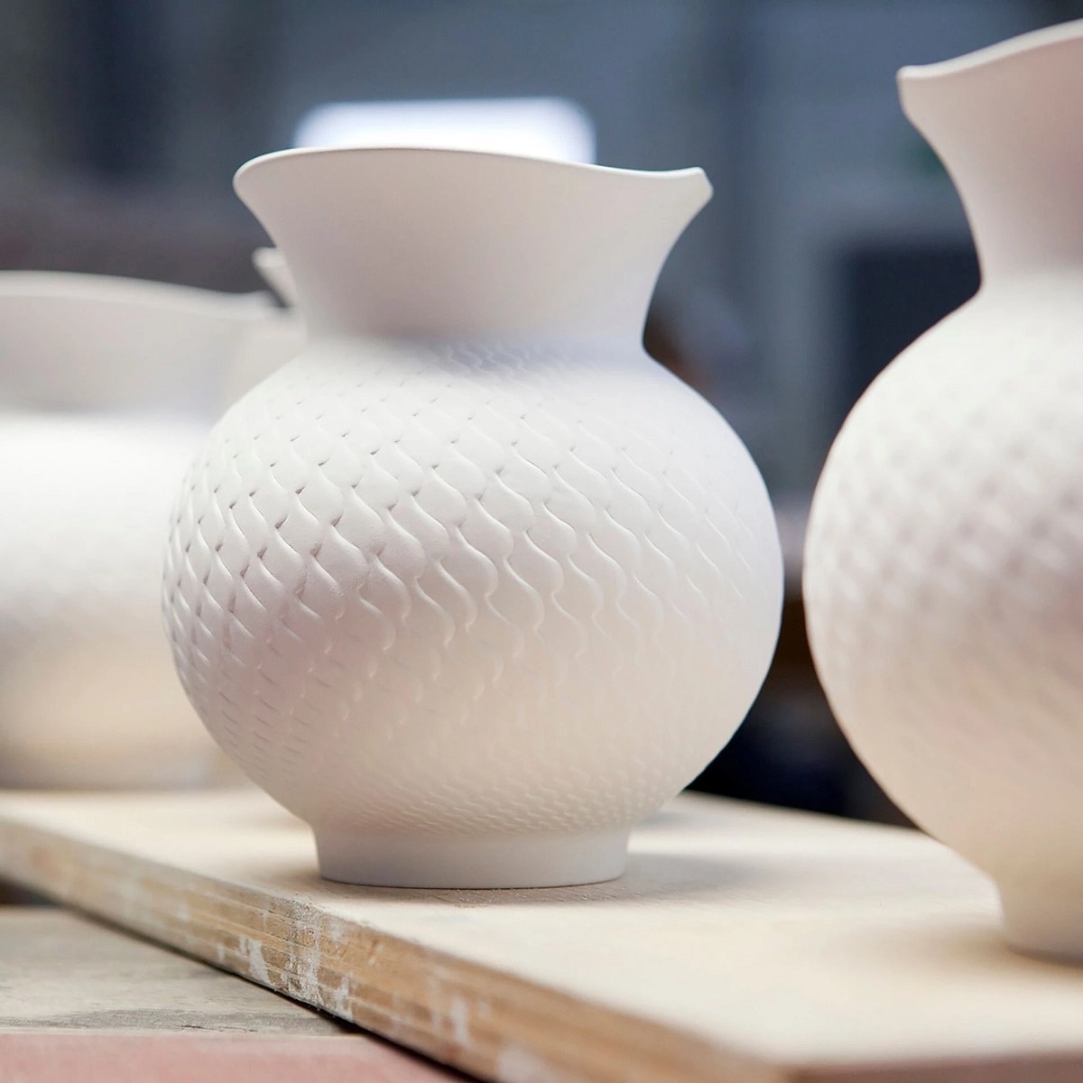 マイセン 波の戯れ ホワイト 花瓶13cm 000000/50142 | 波の戯れ