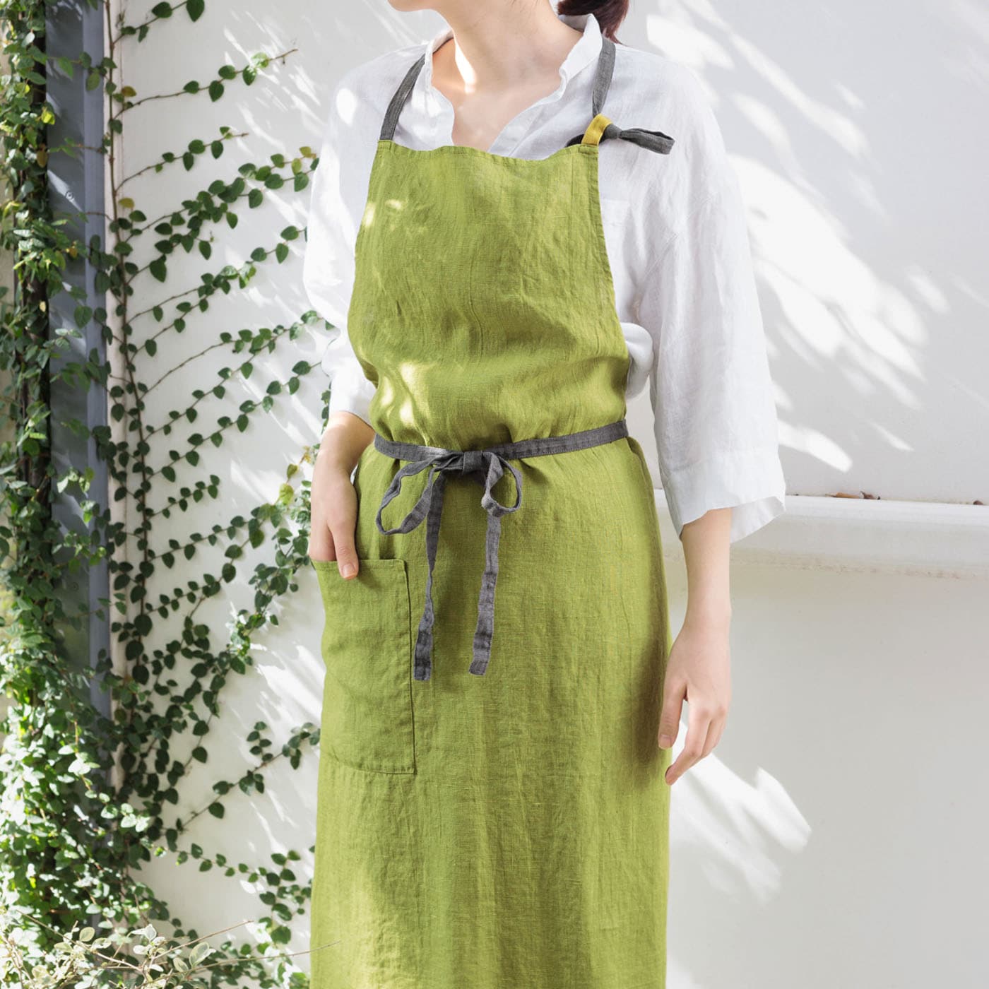 フルエプロン マノン _ ライムグリーン