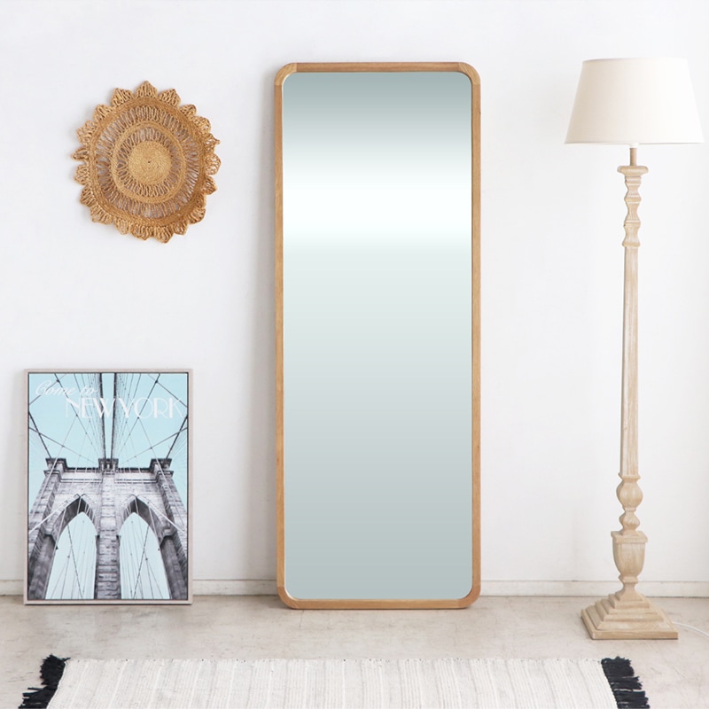 姿見 ミラー おしゃれ 木製 全身鏡 鏡 四角 アーチ スタンドミラー