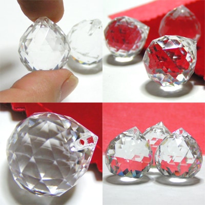 サンキャッチャーミラーボールヘッド「3個セット」（クリスタルガラス