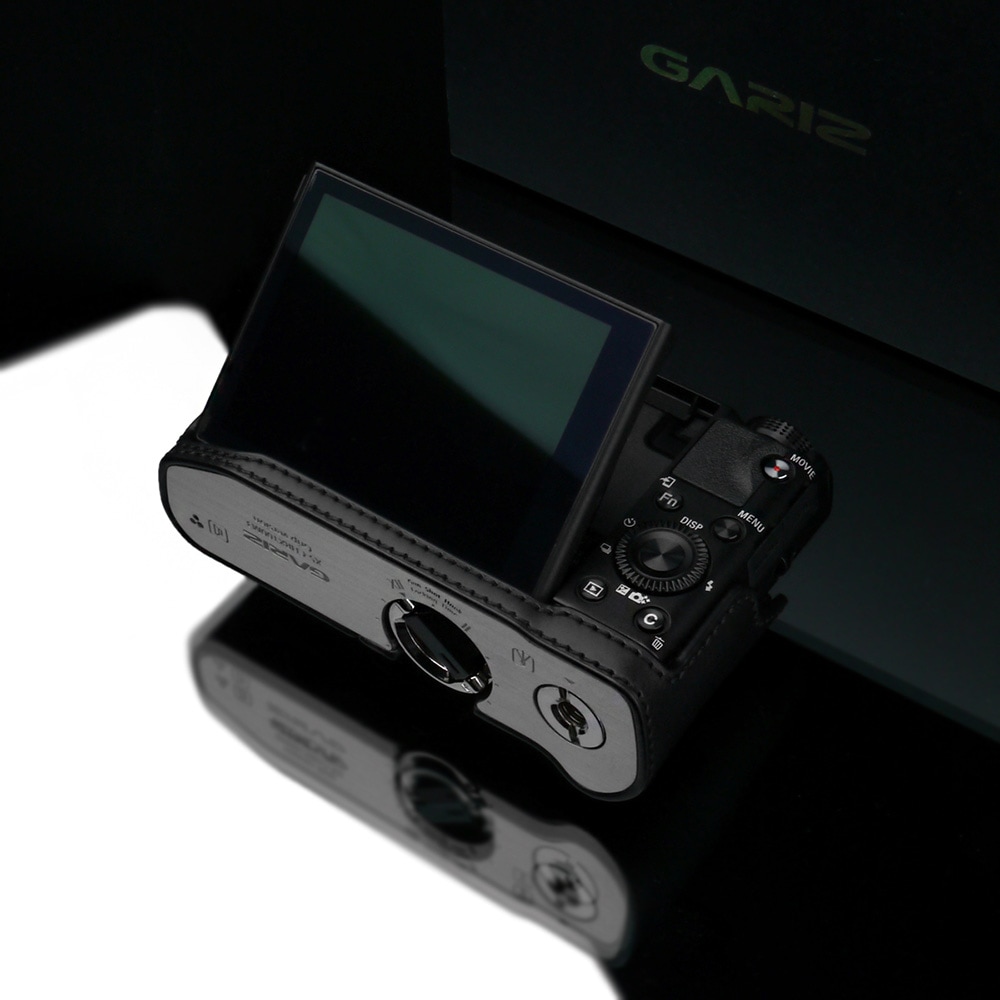 GARIZ SONY DSC-RX100 M5/M4/M3用 本革カメラケース XS-RX100BK ブラック