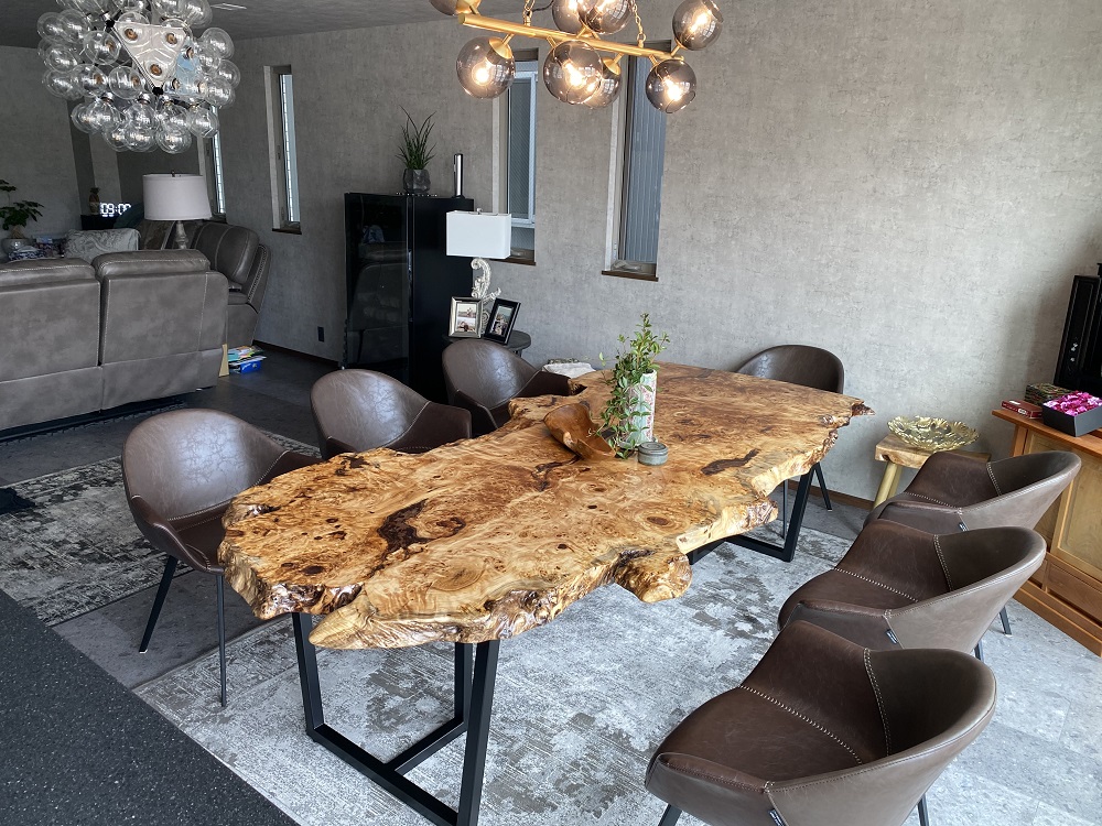 一枚板 ポプラ材 ダイニングテーブル | 口コミ | 一枚板・一枚板