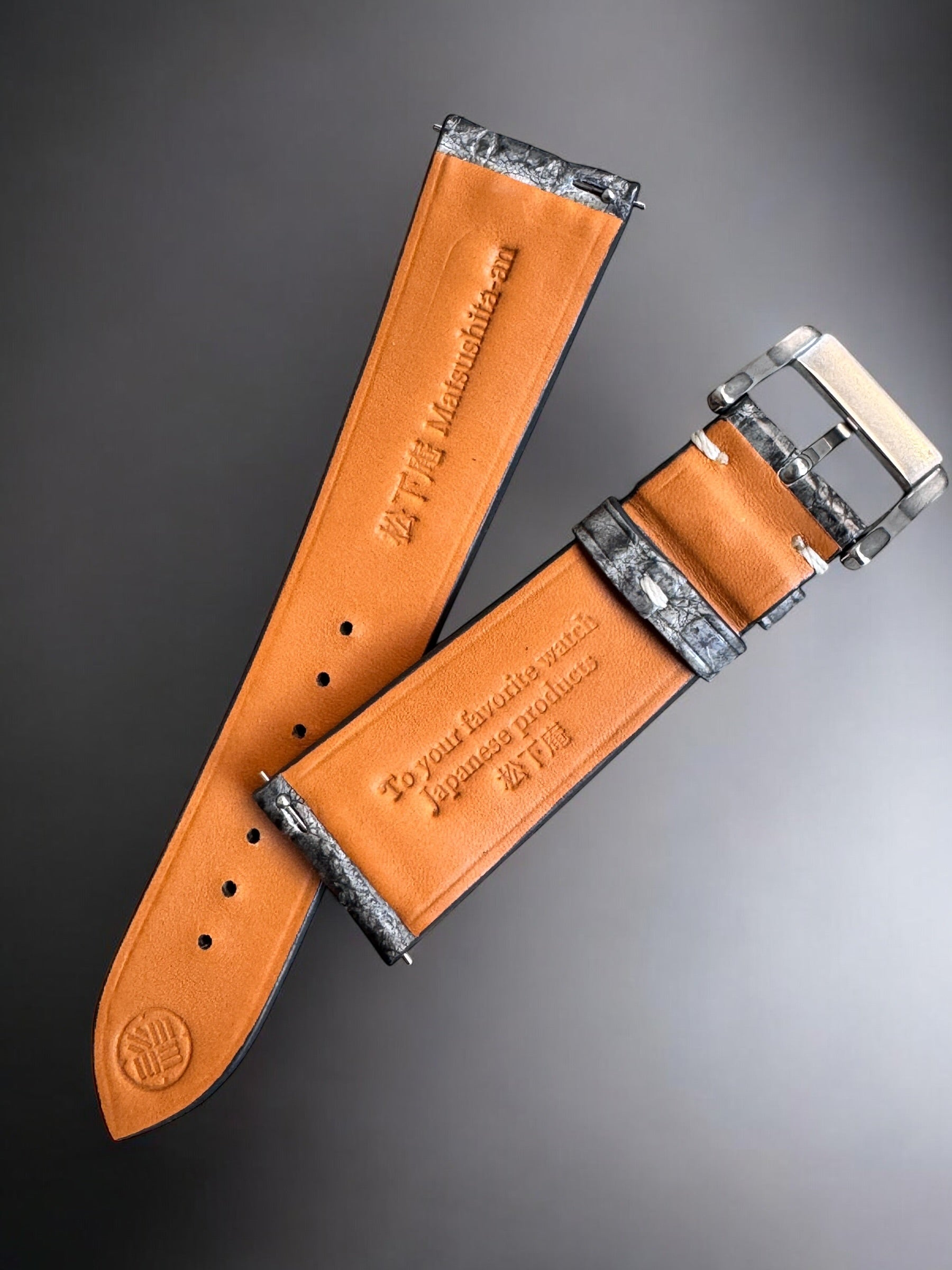 墨染クロコダイル | 22-18mm ｜ショート – 松下庵