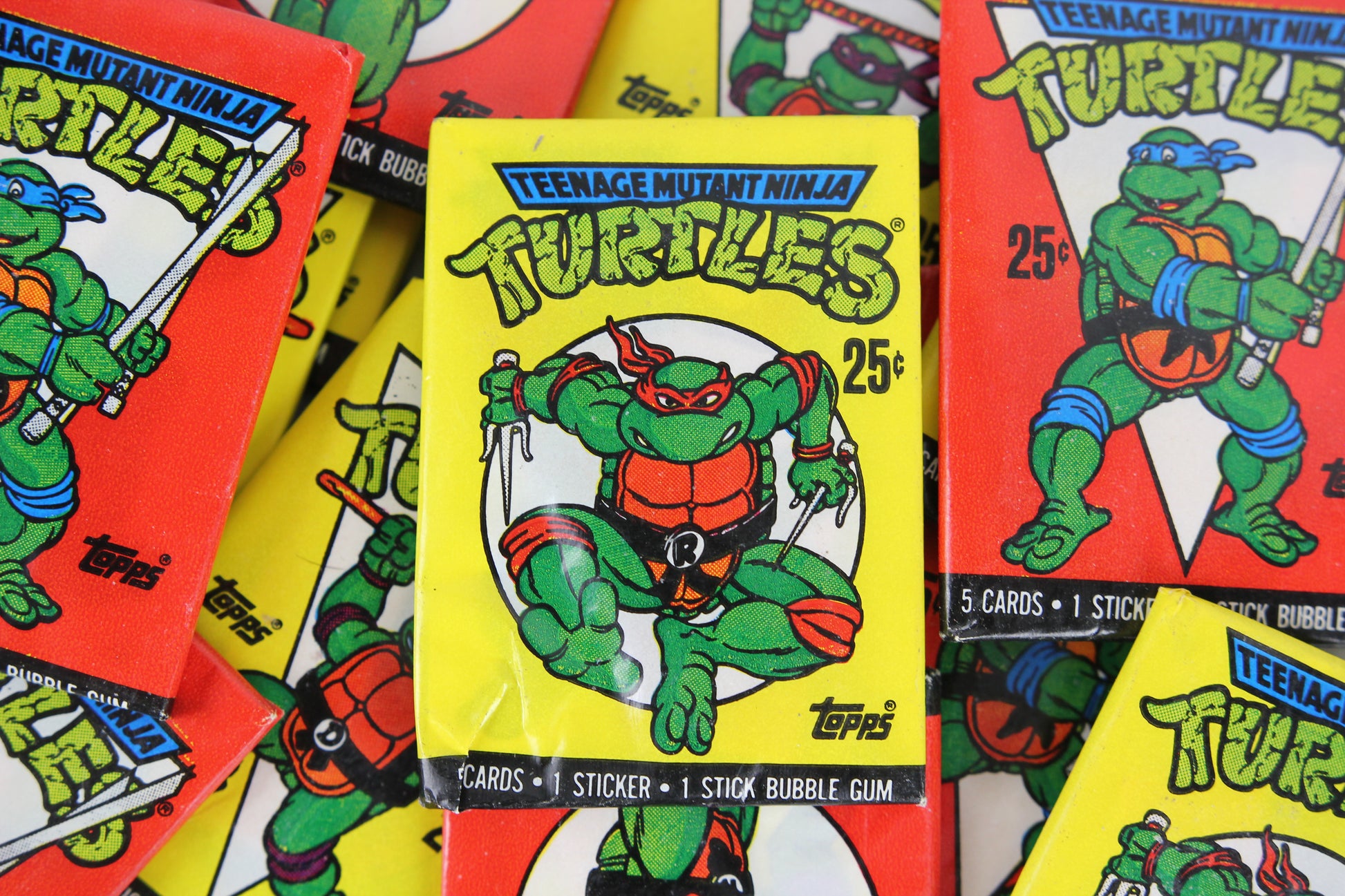 Topps Teenage Mutant Ninja Turtles Trading Cards, 1989 - Four (4