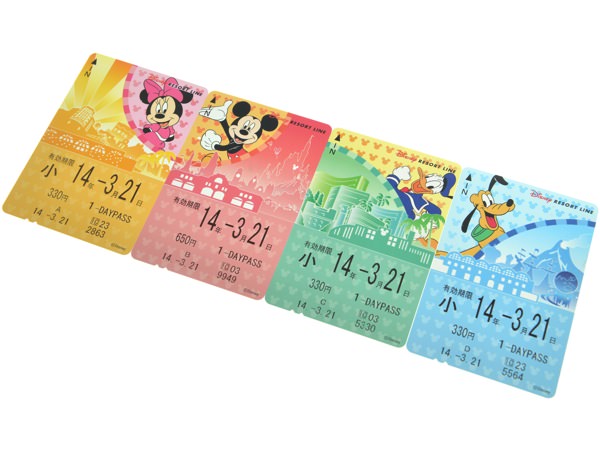 駅ごとにデザインが違う☆ディズニーリゾートラインのフリー切符 -
